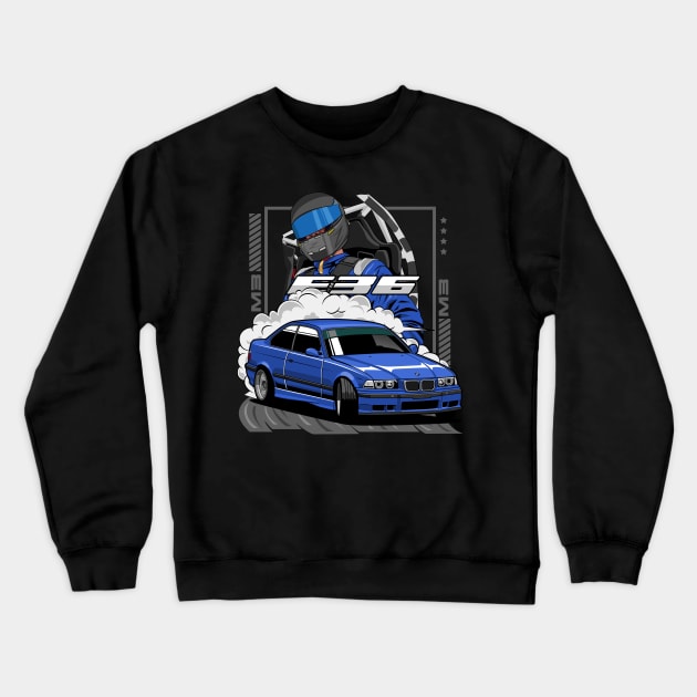 E36 Drift Crewneck Sweatshirt by squealtires